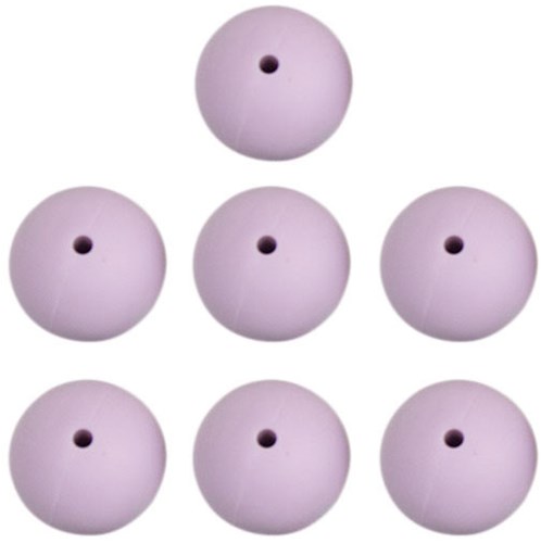 Go Handmade Silicone Beads 7 Pieces 21 Lavender