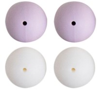 Go Handmade Silicone Beads 4 Pieces 24 Lavender Mix