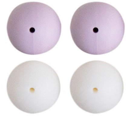 Go Handmade Silicone Beads 4 Pieces 24 Lavender Mix