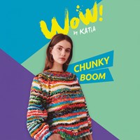 Katia Leaflet WOW Chunky Tree Women's Sweater Knitting Pattern NL/EN/DE/FR/ES/IT