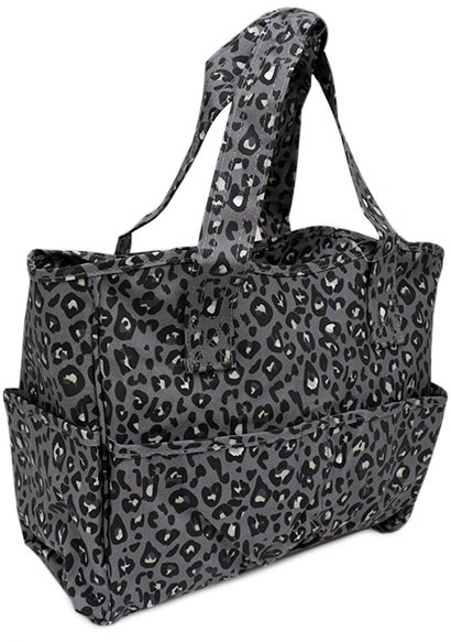 grey leopard print bag