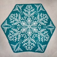 Acrtic Bloom Blanket Light Blue Yarn kit - Digital pattern excluded