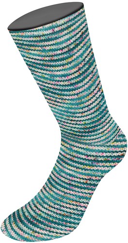 Lana Grossa Meilenweit 100 Spots 7041 Light/Dark Petrol/White/Pink/Yellow/Violet-3