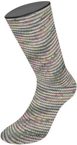 Lana Grossa Meilenweit 100 Spots 7043 Light/Mouse Grey/Ecru/Pink/Turquoise/Pink/Yellow-3