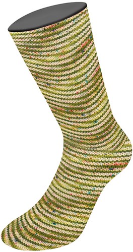 Lana Grossa Meilenweit 100 Spots 7046 Moss/pale green/ecru/turquoise/dark grey/pink/rose-3