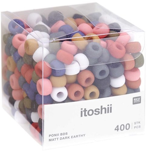 Rico Ponii Beads color beads - Matt Dark Earthy