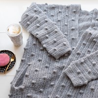 Yarn and Colors Mayfield Cardigan Crochet Kit 096 Shark Grey L