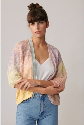 Knitting Pattern Creative Cotton Dégradé Lucky 8 Cardigan