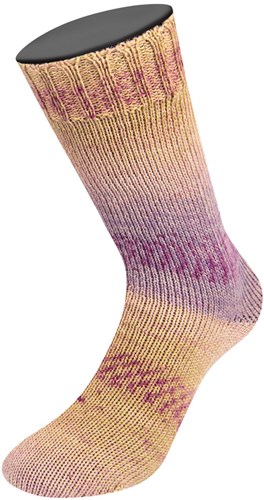 Lana Grossa Meilenweit 100 Alpaca Print 2206 Sand beige/light olive/blackberry/violet blue/blue lilac/red violet-3