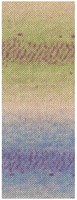 Lana Grossa Meilenweit 100 Alpaca Print 2204 Kiwi/berry/sand beige/grey/pigeon blue/red violet-2