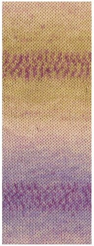 Lana Grossa Meilenweit 100 Alpaca Print 2206 Sand beige/light olive/blackberry/violet blue/blue lilac/red violet-2