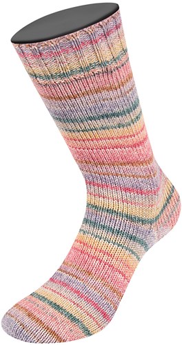 Lana Grossa Meilenweit 100 Cotone Vegano Mango 4453 Raspberry/vanilla/moss green/pale purple/nature/caramel/pink-2
