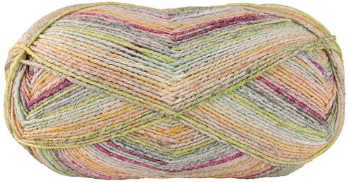 Lana Grossa Meilenweit 100 Cotone Vegano Mango 4456 Grey-green/natural/light green/light grey/yellow/apricot/fuchsia