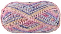 Lana Grossa Meilenweit 100 Cotone Vegano Mango 4457 Light red/nature/fuchsia/yellow/pale green/light blue/blue