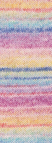 Lana Grossa Meilenweit 100 Cotone Vegano Mango 4457 Light red/nature/fuchsia/yellow/pale green/light blue/blue-3