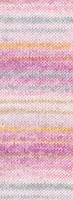 Lana Grossa Meilenweit 100 Cotone Vegano Mango 4458 Pink/saffron yellow/fuchsia/salmon/beige/green-grey/powder pink-3