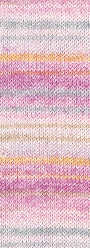 Lana Grossa Meilenweit 100 Cotone Vegano Mango 4458 Pink/saffron yellow/fuchsia/salmon/beige/green-grey/powder pink-3