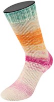 Lana Grossa Meilenweit 100 Dusk 6209 Fuchsia/pink/Cream/citrus yellow/turquoise/orange-2
