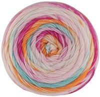Lana Grossa Meilenweit 100 Dusk 6209 Fuchsia/pink/Cream/citrus yellow/turquoise/orange