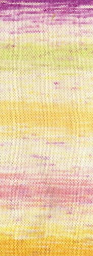 Lana Grossa Meilenweit 100 Dusk 6212 Blue/red purple/Cream/lime/yellow/lilac/pink-3
