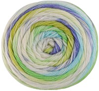Lana Grossa Meilenweit 100 Dusk 6213 Purple blue/Cream/turquoise/lime/corn green/light olive green
