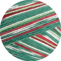 Lana Grossa Meilenweit 100 Merino Christmas 6791 Light red/red/dark/light green/white/turquoise-2