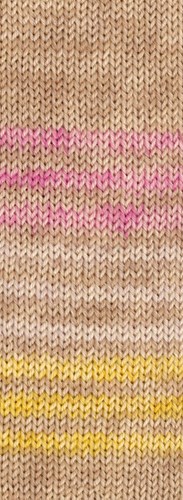 Lana Grossa Meilenweit 100 Merino Extrafine Luna 4111 Beige/Camel/Pink/Yellow-3