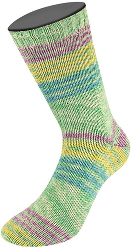 Lana Grossa Meilenweit 100 Merino Extrafine Luna 4112 Mint/Pale Green/Lime/Blue-2