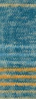 Lana Grossa Meilenweit 100 Merino Extrafine Luna 4113 Petrol/Gray Blue/Light Orange/Beige/Light Blue-3