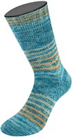 Lana Grossa Meilenweit 100 Merino Extrafine Luna 4113 Petrol/Gray Blue/Light Orange/Beige/Light Blue-2