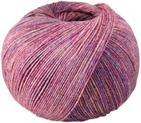 Lana Grossa Meilenweit 100 Merino Extrafine Shades 7224 Pink/Pink/Ochre/Blue violet/Dark red