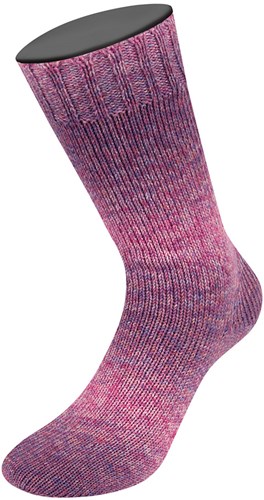 Lana Grossa Meilenweit 100 Merino Extrafine Shades 7224 Pink/Pink/Ochre/Blue violet/Dark red-2