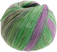 Lana Grossa Meilenweit 100 Seta Piano 3612 Moss green/jade/white green/fuchsia