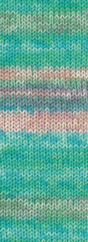 Lana Grossa Meilenweit 100 Seta Piano 3612 Moss green/jade/white green/fuchsia-3