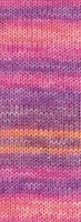 Lana Grossa Meilenweit 100 Seta Piano 3613 Orange/blue violet/pink/berry/salmon pink-3