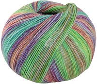 Lana Grossa Meilenweit 100 Seta Piano 3614 May green/berry/yellow/blue violet/opal green
