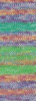 Lana Grossa Meilenweit 100 Seta Piano 3614 May green/berry/yellow/blue violet/opal green-3