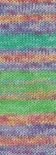 Lana Grossa Meilenweit 100 Seta Piano 3614 May green/berry/yellow/blue violet/opal green-3
