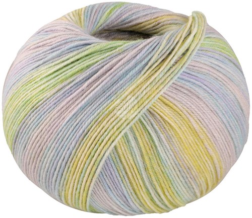 Lana Grossa Meilenweit 100 Seta Piano 3616 Light beige/Ice blue/Pistachio/Citrus yellow/Mint/Silver grey