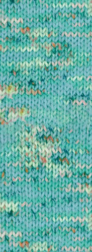 Lana Grossa Meilenweit 100 Spray 5101 Turquoise/Raw White/Orange/Pale/Dark Green-3