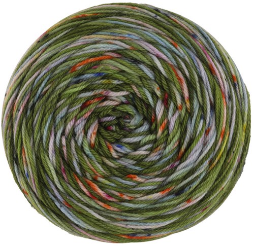 Lana Grossa Meilenweit 100 Spray 5103 Green/Light Green/Purple/Orange/Yellow