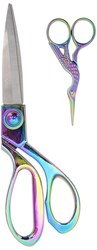 Milward Set Fabric Scissors (20cm) & Embroidery Scissors (9.5cm) Rainbow