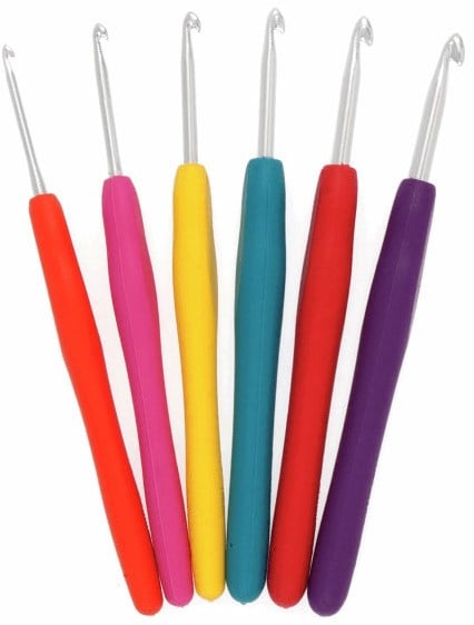 Large Size Crochet Hook Set - 4 Pcs Plastic Transparent Needles