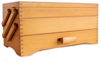 Sewing basket Wood Cantilever 3-Tier