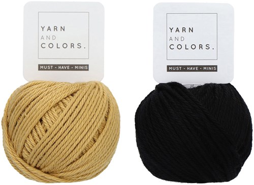 Yarn and Colors Mini Malistic WOW! Wall Hanging Kit 089 Gold / Black-2