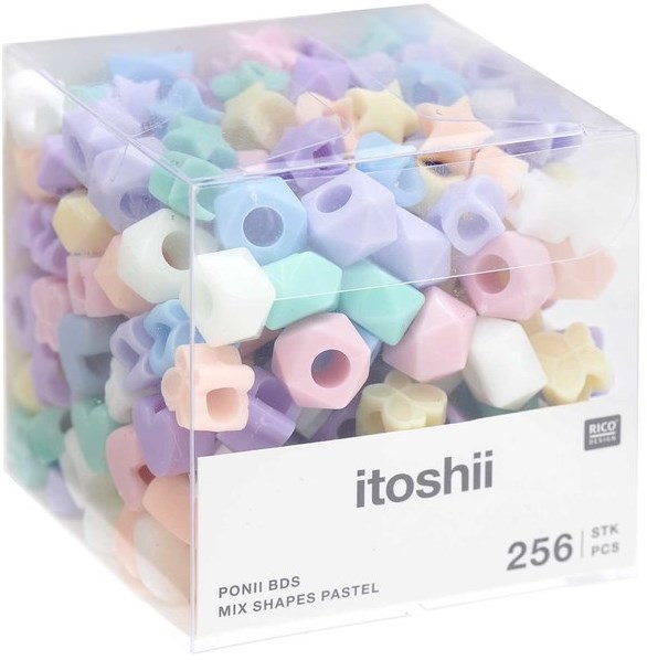 Rico Ponii Beads color beads - Mix Shapes Pastel