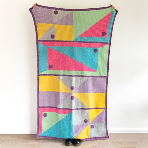 Crochet Pattern Yarn and Colors Mosaic Window Blanket-2