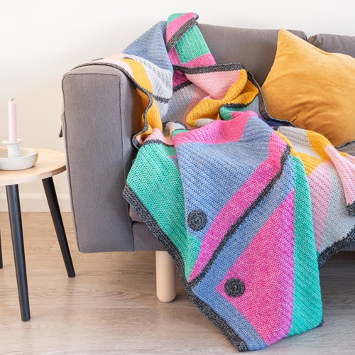 Crochet Pattern Yarn and Colors Mosaic Window Blanket