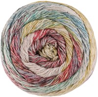 Lana Grossa Mosaico 011 Forest green/turquoise/grey-blue/light red/mustard/nature/grey