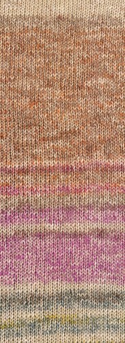 Lana Grossa Mosaico 012 Fuchsia/nature/taupe/camel/berry/greyish brown/grey/mustard/salmon-2